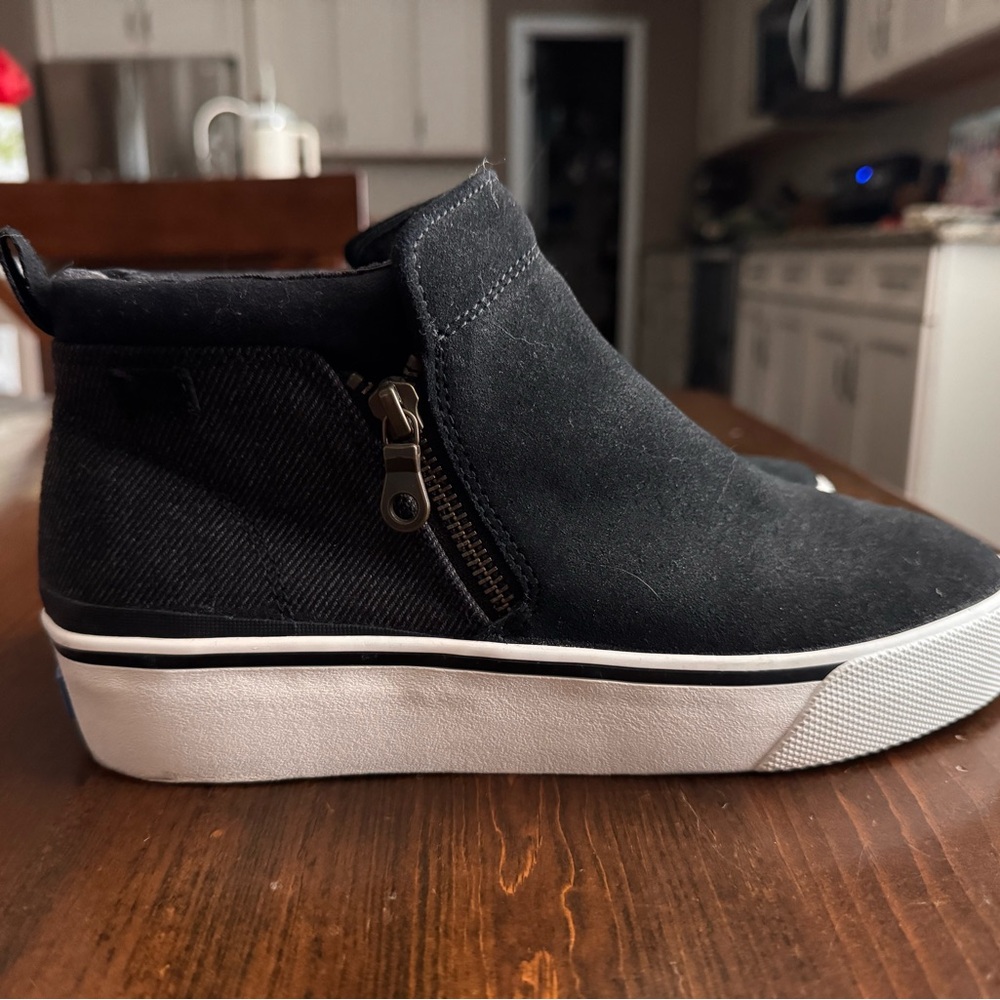 Keds Black and White High-Top Sneakers